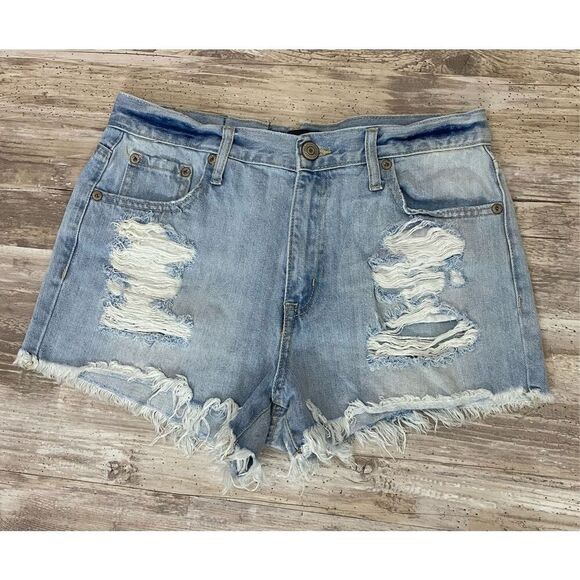 Aeropostale Aero Cheeky Jean Shorts Size 8 - Picture 1 of 5